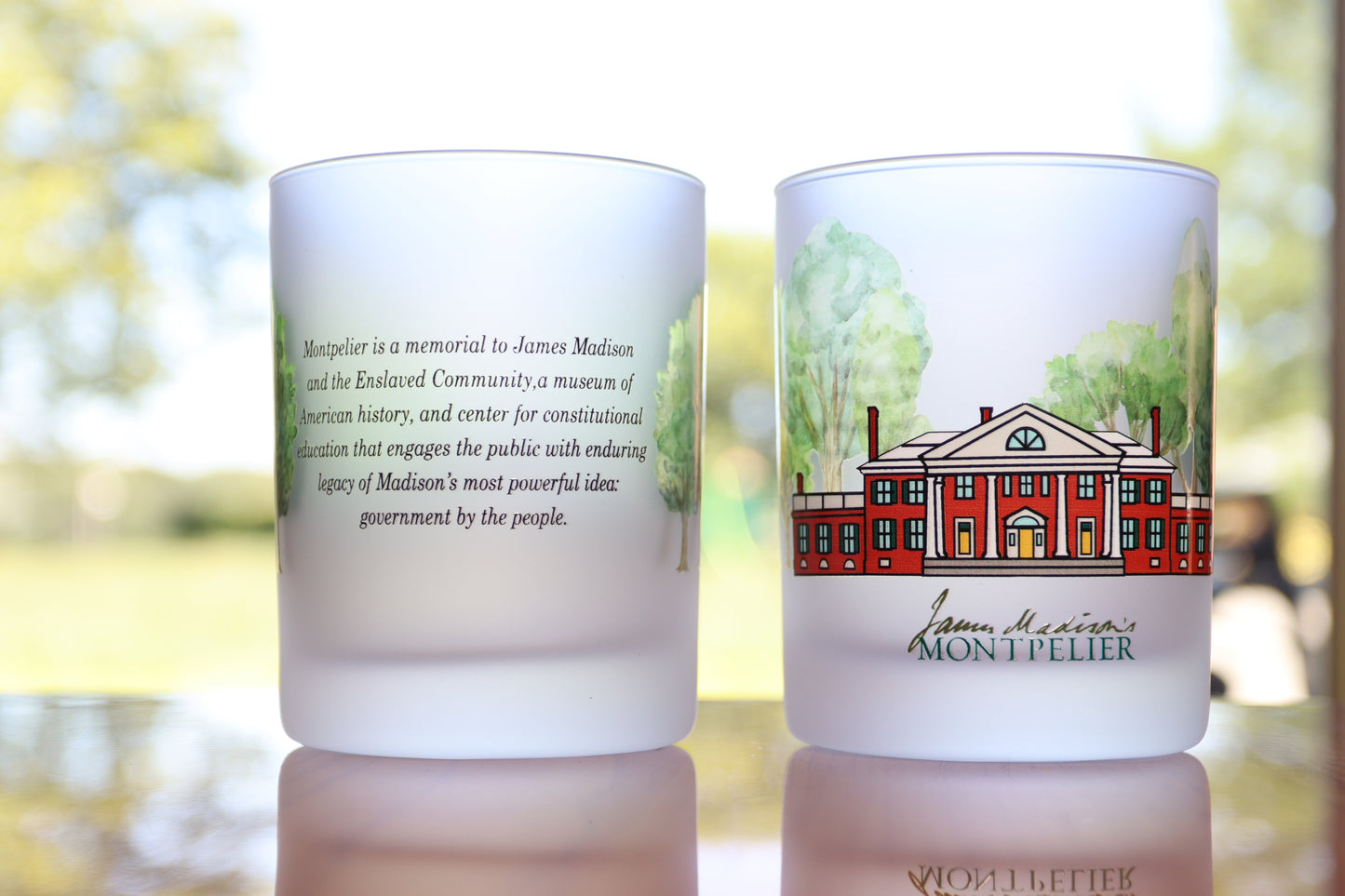 James Madison’s Montpelier Frosted Rock Glass