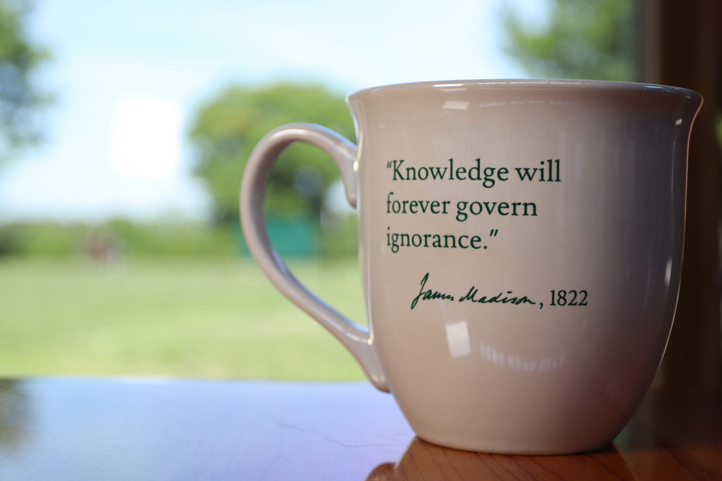 James Madison “Knowledge Will Forever Govern Ignorance” Mug